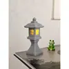 Linterna de Piedra Adorno de Paisaje Micro Paisaje Acuario Bonsái Decoración Japonesa Estilo Antiguo Linterna de Piedra en Miniatura Mini Adorno