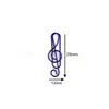 Clips para Papel Musical Coloridos de Venta Caliente Transfronteriza, Clips de Forma Especial, Clips de Metal Recubiertos de Plástico, Suministros de Oficina