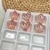 Acrílico UV Transparente Corazón Ondulado Estrella de Cinco Puntas Flor de Ciruelo Agujero Recto Cuentas Hechas a Mano DIY Cadena para Teléfono Móvil Accesorios de Joyería