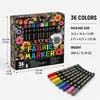 Marcadores para tela de 48 colores, bolígrafos de pintura para tela a base de agua, bolígrafos de graffiti pintados a mano resistentes al agua, bolígrafos DIY para ropa y mantas
