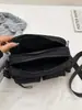 Bolsa Transversal Quadrada Pequena Preta Simples com Vários Bolsos Armazenamento Compartimentado Prática Sem Complicações Para o Dia a Dia Trabalho Compras Bolsa de Ombro Único