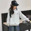 Sudadera de otoño para niñas 2026 nuevo estilo niños otoño elegante top con media cremallera para niñas camiseta básica de moda