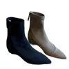 Botas de Cano Curto Apontadas Dopamina Tamanho Plus 5cm+ Primavera/Outono 2026 Para o Trabalho Emagrecedoras Estilo Europeu Botas de Cano Curto Estilosas