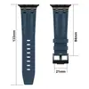 Adecuado para Correas de Apple Watch Piel Ap Acero Inoxidable Correa de Piel con Patrón Crazy Horse Correa Iwatch1109Ultra3 Venta al por Mayor