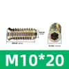 Tuercas para muebles con dientes interiores y exteriores de zinc de color de grado 4.8, accesorios para muebles, tuercas avellanadas, piezas incrustadas M4M5-M10