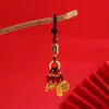 Joyas del Dios de la Fortuna Antiguo de la Suerte y la Seguridad Colgante para Llave de Coche Llavero de Coche Colgante del Mantra de Seis Caracteres Bendición de Paz Hecho a Mano