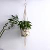 Cesta de suporte de planta pendurada feita à mão Suporte de vaso de flores decorativo Bohemian Cotton Rope Tassel Hanging Basket Flower Pot Net Pocket