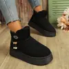 Botines nuevos de plataforma de suela gruesa, impermeables y forrados de felpa, botas de nieve antideslizantes de invierno 2026 para mujer