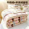 Manta de forro polar de leche Clase A, manta de borrego de doble cara engrosada, manta para siesta en la oficina, manta para sofá, manta pequeña para dormitorio 3