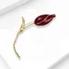 Broche de aleación de gota de aceite con forma de tulipán, moderno y sencillo, ramillete de alta gama y elegante, accesorio de ropa versátil: BR5929