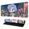 Mouse Pad Bonito de Anime com Borda Travada, Mouse Pad de Tecido Grande, Mouse Pad para Laptop, Mouse Pad de E-Sports, Mouse Pad para Teclado de Mesa