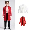 Abrigo Formal Europeo y Americano para Niños Color Sólido Steampunk Retro Uniforme Cuello Alto Ropa Disfraz Cosplay Set