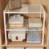 Estante Organizador de Capas para Almacenamiento de Armario Extensible para Ropa Estante Desplegable para Armario Utilización del Espacio Estante para Zapatos