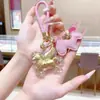 Llavero Dorado con Acabado de Alta Gama, Colgante del Año del Caballo, Oro Puro, Riqueza Instantánea, Adorno para Bolso, Regalo de Año Nuevo