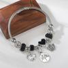 Pulseira Panjia Europeia e Americana Transfronteiriça DIY Pulseira de Contas Multi-Elemento Aço Inoxidável Liga de Cobre Strass Bijuteria da Moda