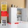 Gabinete Metálico de Oficina de Acero Gabinete para Archivos A4 Gabinete de Almacenamiento para el Hogar Gabinete Pequeño Bajo con Cerradura Librero de Vidrio Gabinete de Archivo de Documentos