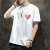 Nova Camiseta Masculina de Verão 2023 Original Graffiti Simples Moda Quente Casais Camiseta Coreana Estudante Manga Curta Base