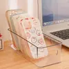 Caja de almacenamiento portátil para escritorio, organizador transparente rectangular largo y estrecho para artículos varios, calcetines y objetos pequeños, caja divisoria de cajón