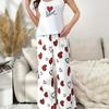Pijama informal de verano para mujer, de dos piezas, con estampado de amor, para el hogar, venta al por mayor, estilo europeo y americano, 2024