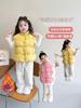 Chaleco Acolchado para Niñas Otoño e Invierno 2025 Nuevo Chaleco Acolchado de Algodón para Niños Dulce Bebé Top Cálido