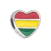 Venta Caliente Transfronteriza Aleación Bandera Americana Cuentas de Agujero Grande Aceite Goteando Pulsera DIY Cordón de Zapato con Cuentas Accesorios de Joyería Venta al por Mayor