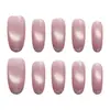 Ámbar Morado Claro Ojo de Gato Alta Calidad Elegante Estilo Girly Estilo Hermana Mayor Blanqueamiento Manicura Estilo Corto 30 Piezas Manicura Usable