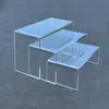 Suporte Acrílico em Forma de U Display para Vendas em Transmissão ao Vivo Divisória de Armário Camada Base de Exibição para Armazenamento em Dormitório Suporte Elevado