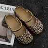 Tamancos de Ballet Estampados de Leopardo Mais Vendidos na Fronteira para Mulheres, Sandálias de Solado Grosso, Chinelos para Uso Externo, Calçados de Praia, Sandálias de Alta Qualidade