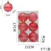 Venta Caliente Transfronteriza Bola Transparente de PET Bola de Plástico Pintada a Mano 6cm Bola de Navidad de Colores Adorno para Árbol de Navidad Colgante Bola Decorativa