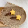 Pinzas para el pelo divertidas de galleta simulada, Pinzas BB de estrella lindas para niñas, Accesorios creativos para el flequillo dulces al por mayor