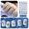 Fornecimento transfronteiriço de novos adesivos de unhas com glitter à prova d'água, adesivos de fita à prova d'água, decalques de unhas infantis pequenos e frescos