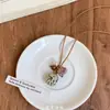 Collar de Cuerda Trenzada con Piedra Pequeña para Mujer, Cadena para Clavícula Estilo Chino Nuevo Retro, Accesorio Largo Colgante para el Cuello con Manchas