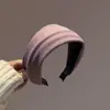 Diadema Morada de Ala Ancha para Mujer de Verano, Accesorio Versátil para el Cabello para Exteriores, Elegante Diadema con Corona Alta para Lavarse la Cara