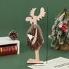 Decoraciones navideñas transfronterizas adornos de ciervos navideños de madera ensamblados diseño de ambiente navideño pequeños adornos de escritorio al por mayor