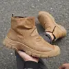5612 Botas Martin Masculinas de Cruzamento Tamanho Grande, Novas Botas de Trabalho Casuais de Cano Alto, Tamanhos 38-45, Sola Grossa, Sapatos Masculinos Antiderrapantes