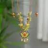 Collar de Perro Dachshund Cerámico de Jingdezhen Fresco, Dulce, Lindo, Moderno y Único, Estilo Dulce y Genial, Collar Infantil y Creativo