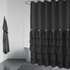 Estilo Princesa Francesa Color Sólido Cortina de Ducha Cortina Divisoria de Baño Cinco Encajes Barrera de Agua Cortina de Baño Venta al por Mayor Transfronteriza