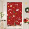 Cortina de Puerta de Navidad Cortina Divisoria Decoración Cortina Divisoria de Gama Alta Dormitorio Baño Cortina de Puerta Bloqueante sin Perforaciones