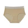 Pantaletas de Seda Hielo Refrigerantes para Mujer, Estilo Delgado de Verano, Cómodas con Tacto Natural, Cintura Media, Ajustadas a la Cadera, Sin Costuras, Ribete de Encaje, Entrepierna de Algodón Puro, Braguita Triángulo