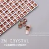 K9 Nuevo Brillo Ultra Puntiagudo Réplica Swarovski Pedrería Roja para Uñas, Pedrería Colorida de Forma Irregular, Decoraciones Cuadriláteras para Uñas