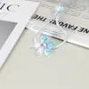 Estilo Coreano Flor Colorida de Cristal Elástico de Borracha Faixa de Cabelo para Meninas Corda de Cabelo Colorida em Degradê Faixa de Cabeça de Alta Elasticidade Adorável Acessório de Cabelo Trançado