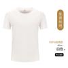 Camiseta de trabajo de cuello redondo de color liso con logotipo personalizado impreso, de algodón puro, de manga corta, para verano, para hombre y mujer.