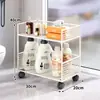 Estante de almacenamiento para baño, estante de almacenamiento multicapa para el espacio entre el lavabo y el fregadero, carrito móvil multifuncional de pie para el baño y el inodoro