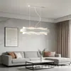 Candelabro LED Moderno Minimalista para Comedor, Lámpara de Comedor Estilo Crema, Candelabro Nórdico para Mesa de Comedor en Casa, Lámpara Colgante para Barra de Bar
