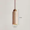 Luminária de Restaurante Retrô, Lustre de Cabeceira para Quarto, Luminária de Bar Estilo Wabi-Sabi, Pequeno Lustre de Travertino Amarelo Natural, Decoração de Cabeceira