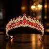 Nueva Corona de Novia de Lujo con Diamantes Completa Diadema Accesorios para Vestido de Novia Elegante Temperamento Corona de Novia de Cristal Accesorios para el Cabello