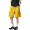 Shorts Casuais Masculinos de Verão Finos Retos Largos de Seda Gelada com Malha Secagem Rápida Calças Esportivas de Basquete