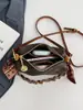 2025 Nuevo Otoño e Invierno Estampado Presbiópico Bolso Almohada para Mujer Bolso de Hombro con Cadena de Estilo Casual Simple de Moda