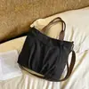 Bolsa de Lona Estilosa Retrô Japonesa 2026 Nova Chegada de Outono Grande Capacidade para o Dia a Dia Bolsa Tote Casual Bolsa de Ombro Único Transversal