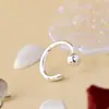 Nafuge joyería de plata al por mayor moda simple hecho a mano anillo de articulación de plata dedo meñique anillo de cola Anillo abierto de plata de ley 925 para mujer